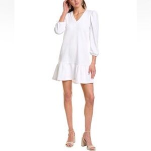 Tart Genesis White Puff Sleeve Dress size Medium